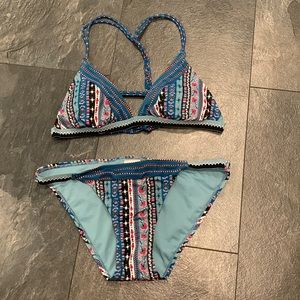 Blue print bikini